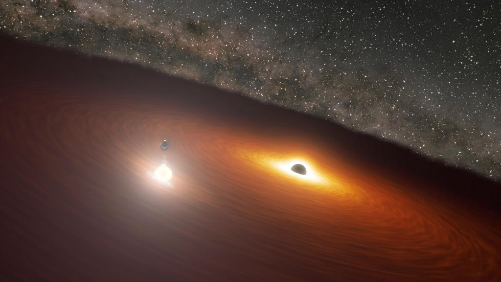 Animation of Black Hole Disk Flare in OJ 287 (Image Credit: NASA/JPL-Caltech)
