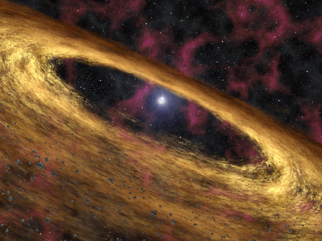 Stellar Rubble May be Planetary Building Blocks (Artist Concept) (Image Credit: NASA/JPL-Caltech)