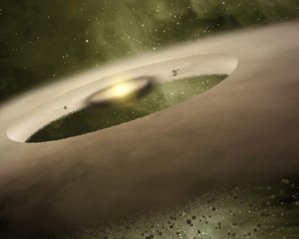 UX Tau A (Artist Concept) (Credit: NASA/JPL-Caltech)