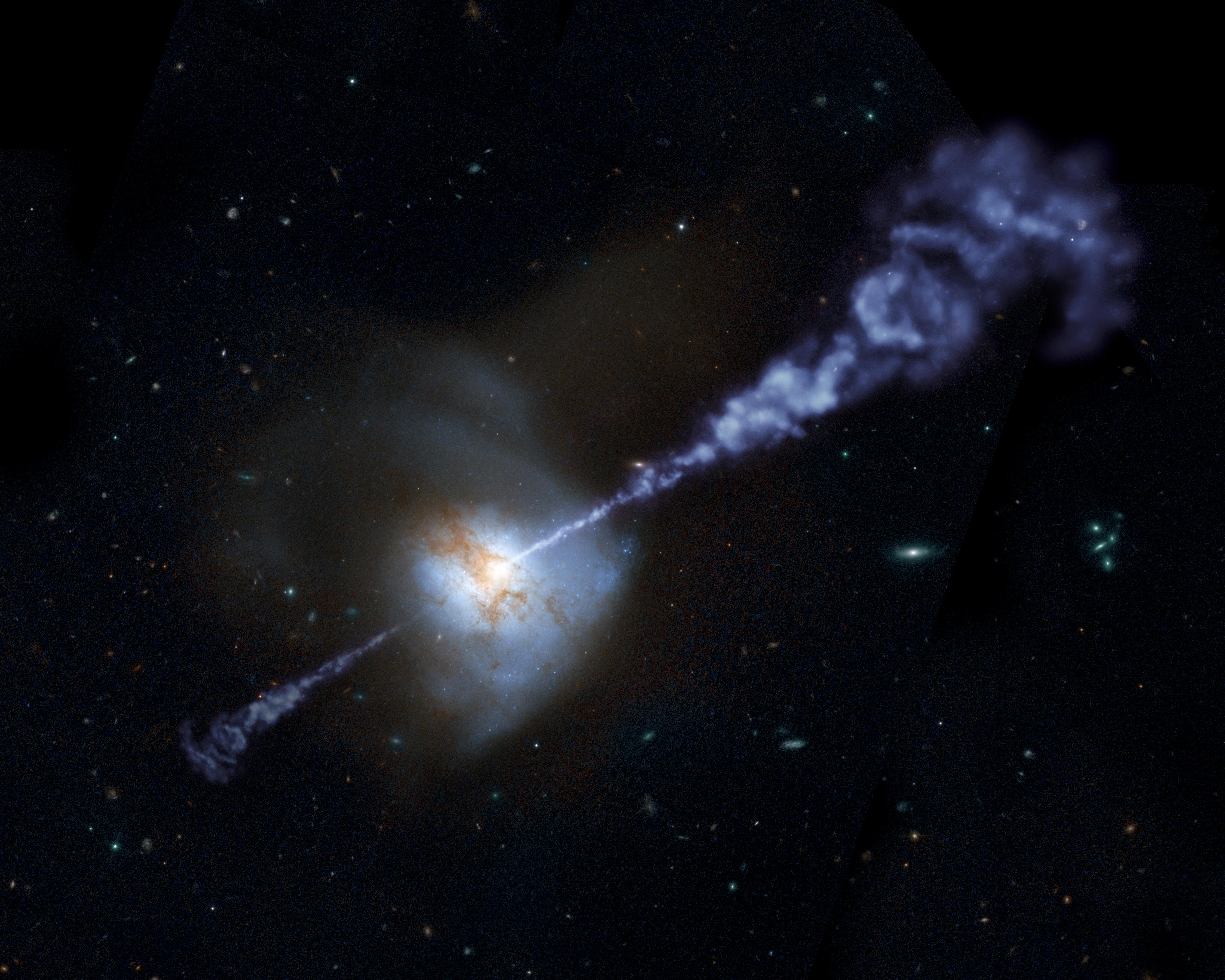 Artist's Concept: Active Black Hole Squashes Star Formation (Credit: NASA/JPL-Caltech)