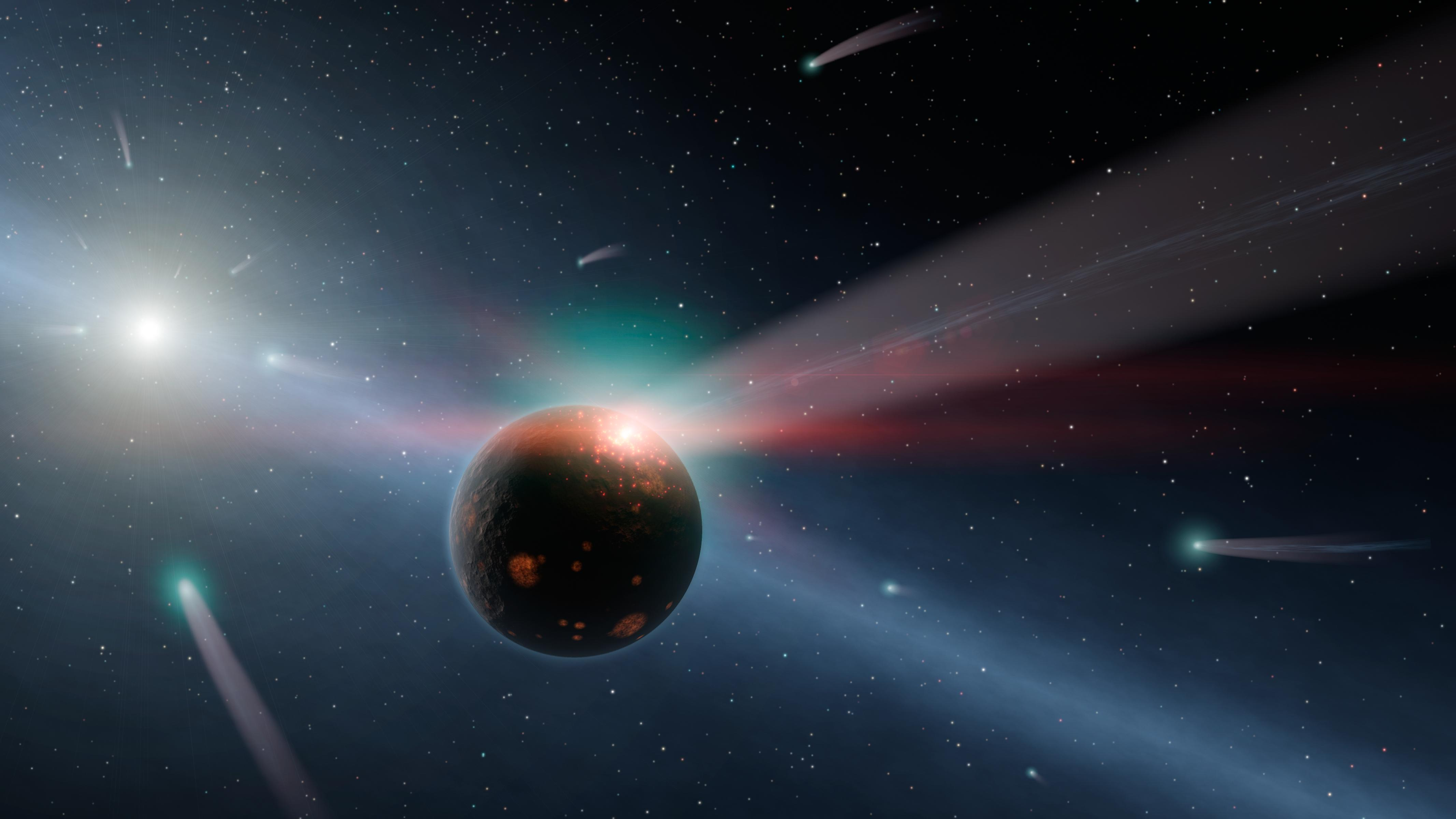 It's Raining Comets (Artist's Concept) (Credit: NASA/JPL-Caltech)